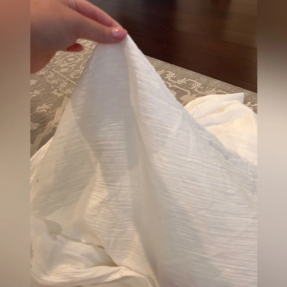 West elm 3 white curtains